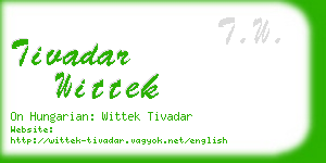 tivadar wittek business card